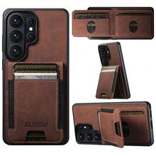 SUTENI 奢华仿皮卡包支架手机壳，磨砂质感，适用于三星 Galaxy S26 Ultra、S25 Plus、S24、S23，男女通用，送给亲朋好友和长辈的节日礼物 - 彩色 - 查看 3