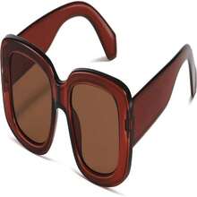 1pcNew 2026kimorn Rectangular Sunglasses For Men And Women Fashion Retro Fashion Sunglasses 90s Retro UV 400 Protective Square Frame K1200 - Black Frame Grey Lens+ Frame Grey Lens - View 10