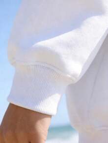 White Oversized Pink Tree 'PUFF' Hoodie - Urban Casual Streetwear Sweatshirt Teens & Young Adults,Hoodie,Winter Clothes Women,Hoodies Women,Valentine's Day,Valentine Outfits WomenCasual Daily Wear - 黑色 - 查看 8