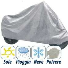 Funda para Moto Metaizada 100% Polietileno Protección contra Lluvia Sol y Polvo - Gris Claro - Ver 1