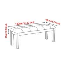 1pc Stretchable PU Waterproof Bench Cover, Suitable For Home Decor, Machine Washable, Modern Style Bench Slipcover, Elastic PU Dining Bench Seat Cover For Bedroom, Living Room, Kitchen, Protects Chair Bench Piano Bench Seat Covers, Removable - Multicolor - View 4