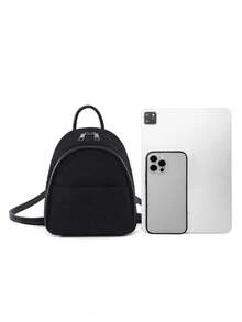 Women's Fashionable Backpack, Lightweight And Stylish, Suitable For Travel, Shopping, And School - Black - View 5