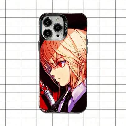 Funda de teléfono Kurapika compatible con 16,15,14,13,12,11,8,7,Pro,Max,Plus,Mini,XS,SE, anti-caída, negra mate, dura, compatible con funda 17 Pro Max, funda 17 Pro, funda 17, funda 16 Pro Max, funda  17, funda  17 Pro Max