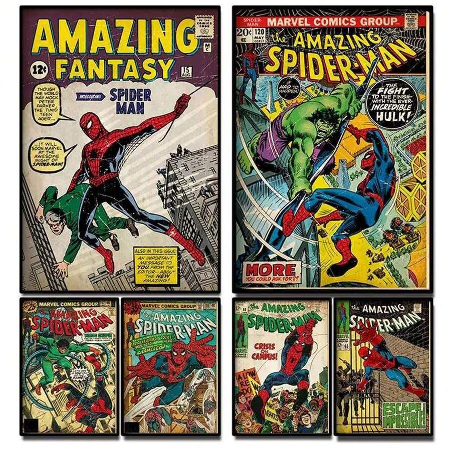 Marvel 这款20*30厘米的复古漫画风格蜘蛛侠海报,重现了经典的蜘蛛侠封面,展现了包括章鱼博士在内的标志性反派场景,并带有与钢铁侠相同的复古美式风格。让漫威粉丝沉浸在超级英雄的世界中,瞬间将游戏室、卧室和书房变成超级英雄总部。这款酷炫的墙饰将助你实现英雄梦想。 - 彩色 - 查看 1