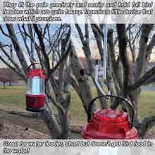 2个装鸟类喂食器挂钩，露营灯挂钩，庭院植物挂钩，防风树枝挂钩，适用于野生鸟类房屋喂食器支架、露营帐篷杆灯 - 銀色 - 查看 3