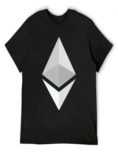Ethereum Logo Light T-Shirt Luxury T-Shirt Valentines Clothes Plus Sizes Funny Gifts T Shirts For Men Graphic
