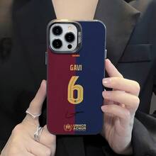 Fast EU Shipping (DE & ES)  Protective Case For IPhone17  S22-S26  Pedri GAVI F. DE JONG Barcelona Football Case For  A06 A05S A15 A16 A05 A71 A53 A14 A13 A12 A11 A03S A03 A02 A33 A34 A50 A32 A23 A20S A52 A51 Fashion Plating Metal Cool Creative  Brand Soft Silicone Case - 銀色 - 查看 3