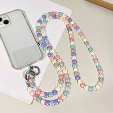 1pc Pearl Bow Crossbody Phone Lanyard, Fashion Phone Strap Chain, Universal Bag Charm - Multicolor - View 5