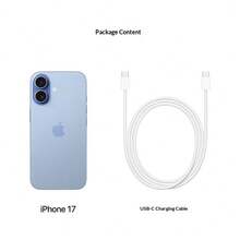 Điện thoại thông minh Apple iPhone 17 với chip A19 Bionic, camera kép 48MP, bộ nhớ trong 256GB/512GB, màn hình OLED 6.3 inch 120Hz, cổng USB-C, chuẩn chống nước IP68, phù hợp cho chụp ảnh, quay video, sử dụng hàng ngày, người sáng tạo nội dung, sinh viên, nhân viên văn phòng. - Sương mù xanh - Xem 4