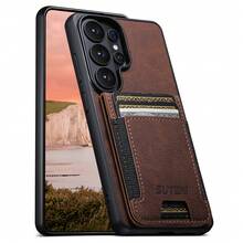 SUTENI 奢华仿皮卡包支架手机壳，磨砂质感，适用于三星 Galaxy S26 Ultra、S25 Plus、S24、S23，男女通用，送给亲朋好友和长辈的节日礼物 - 彩色 - 查看 10