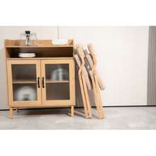 2 matstolar, polyuretan sits, rottingryggstöd, vardagsrumsstol, sovrumsstol - Kaki - Visa 4