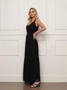 Women's Fitted Tulle Tank Top Jumpsuit - Silver - View 3