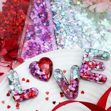 4袋/套 4包x2克 全息红色心形闪光树脂亮片填充物，模具填充材料，DIY工艺品，情人节工艺品，珠宝铸造用品 - 彩色 - 查看 7