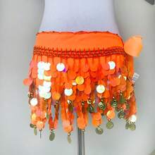 肚皮舞亮片流苏裙，时尚肚皮舞腰裙 - 彩色 - 查看 30