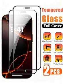 2 Stücke - Hochauflösender gehärteter Glas Bildschirmschutz kompatibel mit iPhone 16 Pro Max, 17 Pro Max, 17 Pro, 17 Air, 16 Pro, 16 Plus, 15 Pro Max, 15 Pro, 15 Plus, 14 Pro Max, 14 Pro, 14 Plus, 13, 12, 11 Pro Max. Hochauflösend, splitterfest, kratzfest (Militärschutz), Vollbildabdeckung, blasenfrei, kompatibel mit Handyhüllen, ideal als Valentinstags-Geschenkschutzessentials für Bildschirm, geeignet für täglichen Schutz, Büro, Zuhause, wasserdicht, stoßfest, sturzfest, kratzfest - Transparent - Übersicht 10