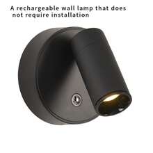 Rechargeable LED Wall Light, Magnetic Spotlight, Dimmable Painting Lamp, Bedside Reading Light, Eye-Caring Bedroom Night Light, Wireless & No Drilling Required, 360° Rotatable Touch Control - one-size - View 9