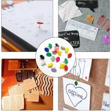 Clips de Papel Coloridos, 60 Unidades, 10Mm de Diámetro, 8Mm de Altura, Rojo, Amarillo, Verde, Metal, Fijación de Papel, Decoración de Oficina, Manualidades, Marcado Colorido. - Un conjunto - Ver 5