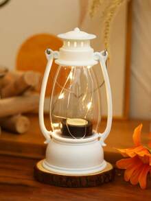 1pc Vintage Handheld LED Lantern Light (With Battery), Indoor Tabletop Decor LED Night Light, Home Decor Lantern Light, Wedding Party Holiday Camping Decor LED Oil Bottle Night Light - Yellow Light - View 18