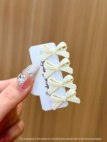 2pcs Women's High-End Elegant Gray Rhinestone Velvet Duck Clip, Sweet & Fashionable Oval Hair Clip, Versatile Side Bangs Clip Hair Accessory, Suitable For Daily Use, Head Accessories, Party, Hair Accessories For Women - Black - View 16