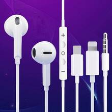 兼容的有线耳机，USB-C舒适入耳式耳机，Type-C音频耳机，3.5mm插孔HiFi立体声入耳式有线耳机，带麦克风和通话控制器，降噪，兼容 17/16/16 Plus/16 Pro/16 Pro Max、 15/14/13-6系列、Galaxy S24/S23/S22，支持CarPlay，兼容iPad、PC，像素灰