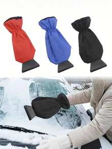Multi-Function Car Ice Scraper & Snow Brush Set With Warm Gloves - Sturdy Winter Car Deicing Shovel & Scraper Portable Tool Kit, Windshield Scraper And Snow Shovel Attachments, Scratch-Free Ice Remover - One-Handed Operation, No External Tools Required - One Size Fits All - View 11
