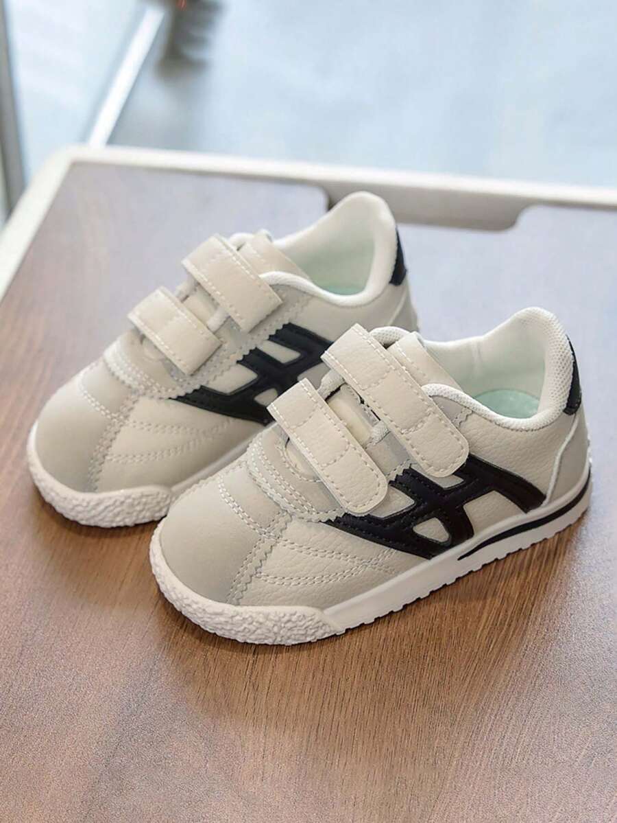 1 đôi giày thể thao cổ thấp unisex mới, đế mềm chống trơn trượt, giày đi bộ thường ngày cho trẻ sơ sinh, giày chạy bộ thời trang đa năng cho học sinh, giày vải trẻ em, phù hợp cho mọi mùa. - màu đen - Xem 1