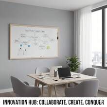 Bảng trắng từ tính khung gỗ cao cấp 50x70cm - Bảng viết xóa khô treo tường cỡ lớn, phù hợp cho gia đình, văn phòng và trường học. - trắng - Xem 6