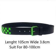 朋克欧美风粉色铆钉皮带扣，嘻哈装饰皮带 - 馬賽克綠 - 查看 3