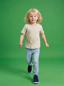 儿童针织系带休闲套脚鞋，轻便透气舞蹈运动鞋