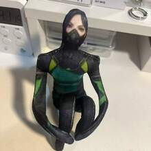 30厘米 Valorant 抽象风格角色雕像，包含 Fade、Kay/O、Viper、Neon 等角色，可动骨架人偶，关节可活动 - 彩色 - 查看 5