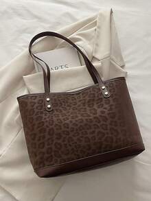 Large Capacity Handbag For Women, New Minimalist Commuter Shoulder Tote Bag - Coffee - View 7