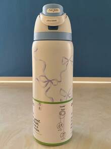 New Outdoor Straight Stainless Steel Cup, Floral Pattern, Multi-Color Options, Press Design, Minimalist & Fashionable, Efficient - Multicolor 32oz - View 16