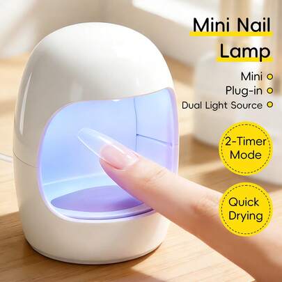 XEIJAYI 1pc 3-Light USB Nail Dryer, White Egg-Shaped Design, Mini UV LED Lamp, Nail & Eyelash Tool, 45s/60s Fast Curing Gel Polish