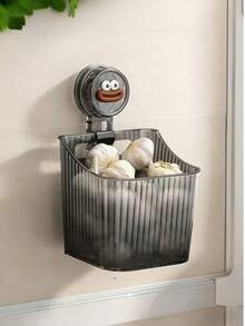 无孔吸盘壁挂式收纳盒，厨房姜蒜收纳架/浴室化妆刷收纳篮，卧室及更衣室杂物收纳架，不伤墙面，强力吸盘，多功能收纳架 - 彩色 - 查看 13