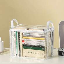 Foldable Book Box For Student Dormitory, Classroom Book Organizer, Clear, Waterproof, Home Book Organizer Storage Box 7ALR - Big Black - View 8