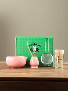 Bộ dụng cụ pha trà Matcha kiểu Nhật 5 món (Đóng gói thường/Hộp màu/Hộp cầm tay) – Bát trà Matcha tráng men nung thủ công với hoa văn tinh tế & bộ đánh trà Matcha, bộ dụng cụ pha trà Matcha truyền thống thời nhà Tống, lý tưởng để pha Matcha Latte, món quà hoàn hảo cho người yêu thích Matcha. - Bao bì hộp màu - Xem 20