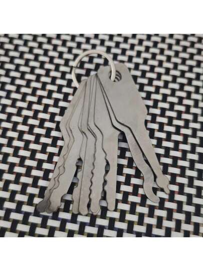 Set de 10 piezas/Juego de herramientas de reparación de cerraduras profesionales - Juego de ganzúas multifuncional 10 en 1, adecuado para automóviles, bicicletas, motocicletas, puertas de dormitorios y talla grande, solución integral para cerraduras, herramientas de cerrajero, adecuado para profesionales, herramientas de hombre, herramientas manuales, juego de ganzúas