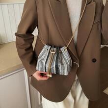 Fashionable, Compact, Lightweight, Simple Style. Spring 2026 New Model. Stylish And Elegant Women's Chain Bag. - Black - View 9