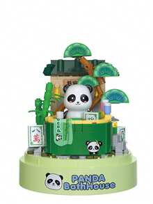 Cartoon Panda Building Blocks Cute Educational Toy Gift For Family And Friends Small Particle Assembly Blocks Birthday Gift Customized As Decoration - Multicolor - View 5