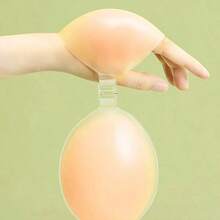 女士隐形无肩带硅胶提拉文胸，露背文胸，带粘性乳贴，适用于连衣裙、礼服、婚纱 - 彩色 - 查看 3