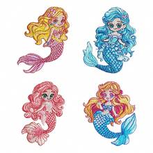 2/4pcs Mermaid Embroidery Patch Applique For Clothing, Bags, DIY Self-Adhesive Embroidered Patch - Multicolor - View 14