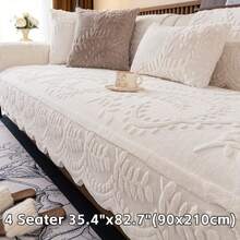 Elegant Beige Faux Rabbit Fur 1pc Sofa Cover - Pet-Friendly, Non-Slip, Machine Washable Couch Protector For 1 To 4-Seater Sofas - Ideal For Living Room, Bedroom, Office Decor - Creamy-white - 查看 13