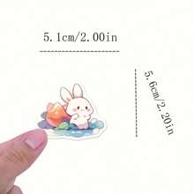 50pcs Easter Bunny Cartoon Glossy Stickers, Suitable For Planner, Notebook, Laptop, Car, Skateboard, Water Bottle, Computer, Phone, Helmet, Etc. - Multicolor - View 9