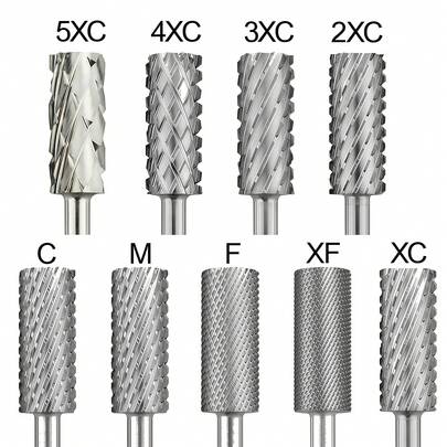 1pc 5.35mm Tungsten Carbide Barrel Nail Drill Bit, Manicure Accessory