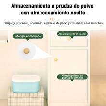 Minimalista Mueble  Recepción Lujo Con Cajones Y Luces Gris - Blanco - Ver 5