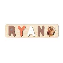 Personalized Name Puzzle, Baby Boy/Girl Early Education Toy, 3D Letter Puzzle Toy, Wooden Letter Puzzle, 1st Birthday Gift, Wooden Puzzle, Customized Gift, Birthday Gift, Customized Wooden Puzzle Toy, Anniversary Gift, Building Block Gift Set - Brown and Orange On the Right - View 8