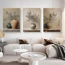 1 Stück gerahmte Leinwandkunst, Olivenbaum und Vintage Vase Leinwanddruck, moderne Wanddekoration, geeignet für Wohnzimmer, Schlafzimmer, Büro, Nahost-Heimdekoration, Raumdekoration Ästhetik, Retro-Bauernhaus-Stil dekorativer Poster, Frühlingsdekoration - Olivenbaum - Übersicht 4
