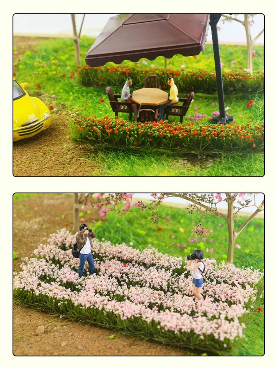 4 Strips/Box Of Sand Table Model Scene Shrub Strips, Road Decorations, Handmade Isolation Strips - As Photos - View 1