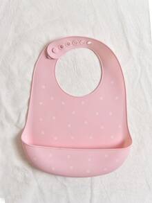 2pcs/1pc Celemek Bayi Silikon, Anti Bocor, Anti Noda, Lembut, Dapat Diatur Ukurannya, Dapat Direbus, Portabel, Motif Geometris, Polka Dot, Hewan Ternak, Bunga Liar, Cocok untuk Penggunaan Sehari-hari dan Bepergian Bayi - MultiWarna - View 14