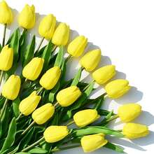20pcs Artificial Tulip Flower Bouquet, Fake Flowers Decor, Realistic Home Decoration, Photography, Wedding Atmosphere